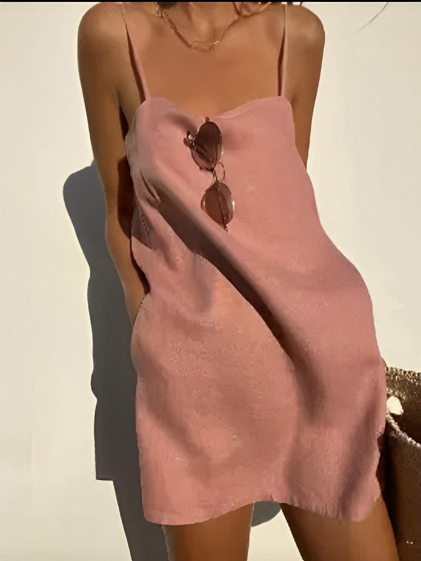 Hellen - Abito Mini Boho Senza Maniche per Donne