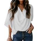 Nichola - Blusa ampia con scollo a V per donne