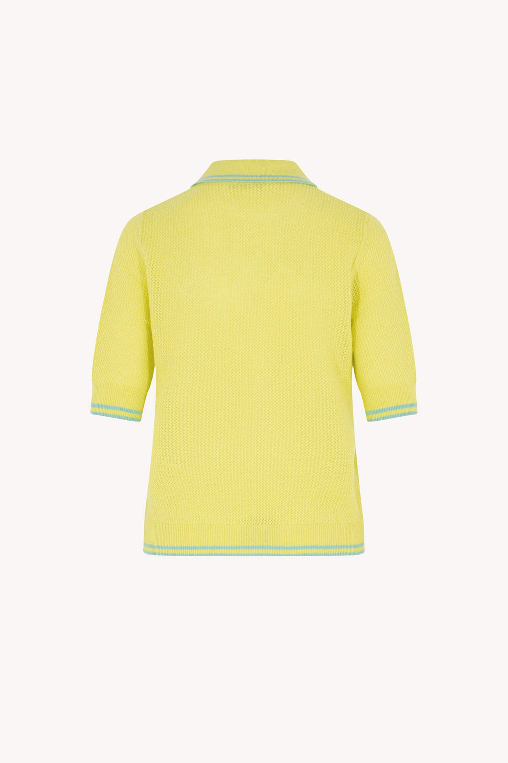 Polo Rete in Puro Cashmere Giallo