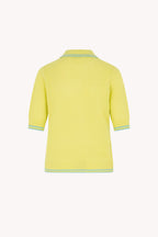 Polo Rete in Puro Cashmere Giallo