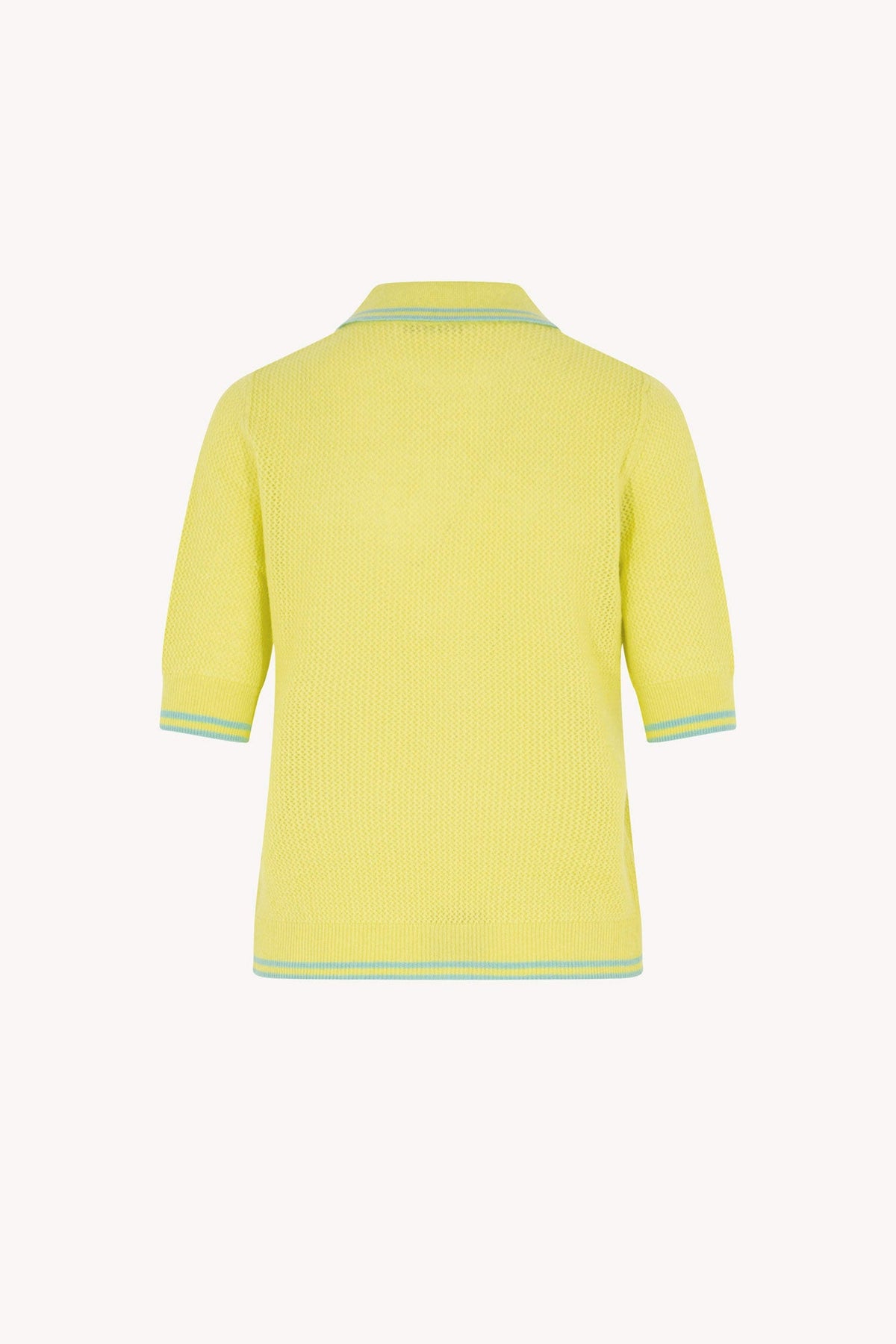Polo Rete in Puro Cashmere Giallo