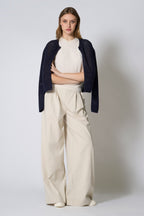 Cardigan Rete in Puro Cashmere Blu Notte