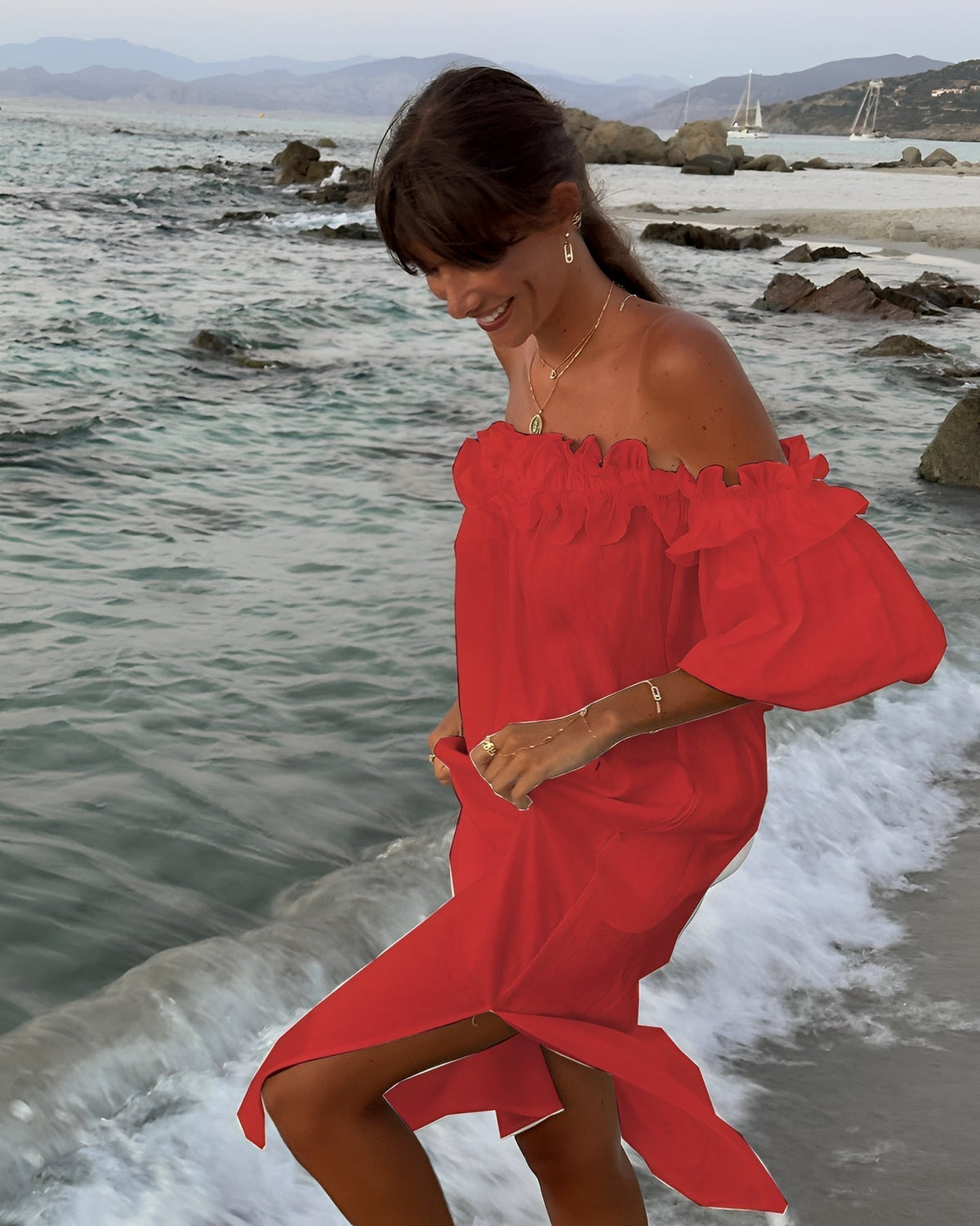 Patrice - Abito con spacco e spalle scoperte da donna