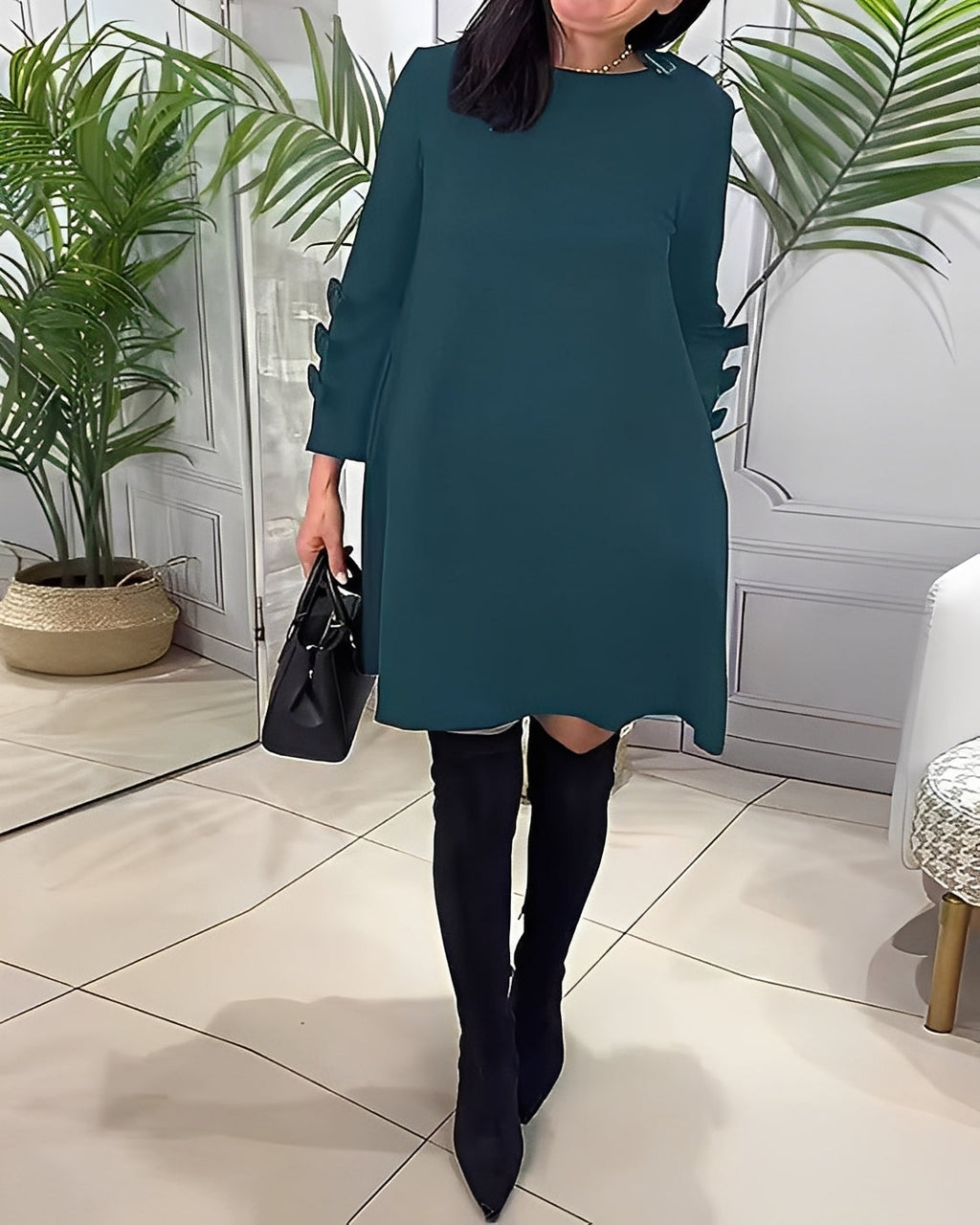 Elenora - Abito elegante con maniche lunghe per donne