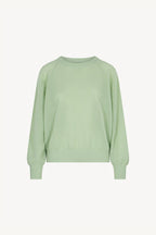 Felpa Rete in Puro Cashmere Verde Pastello