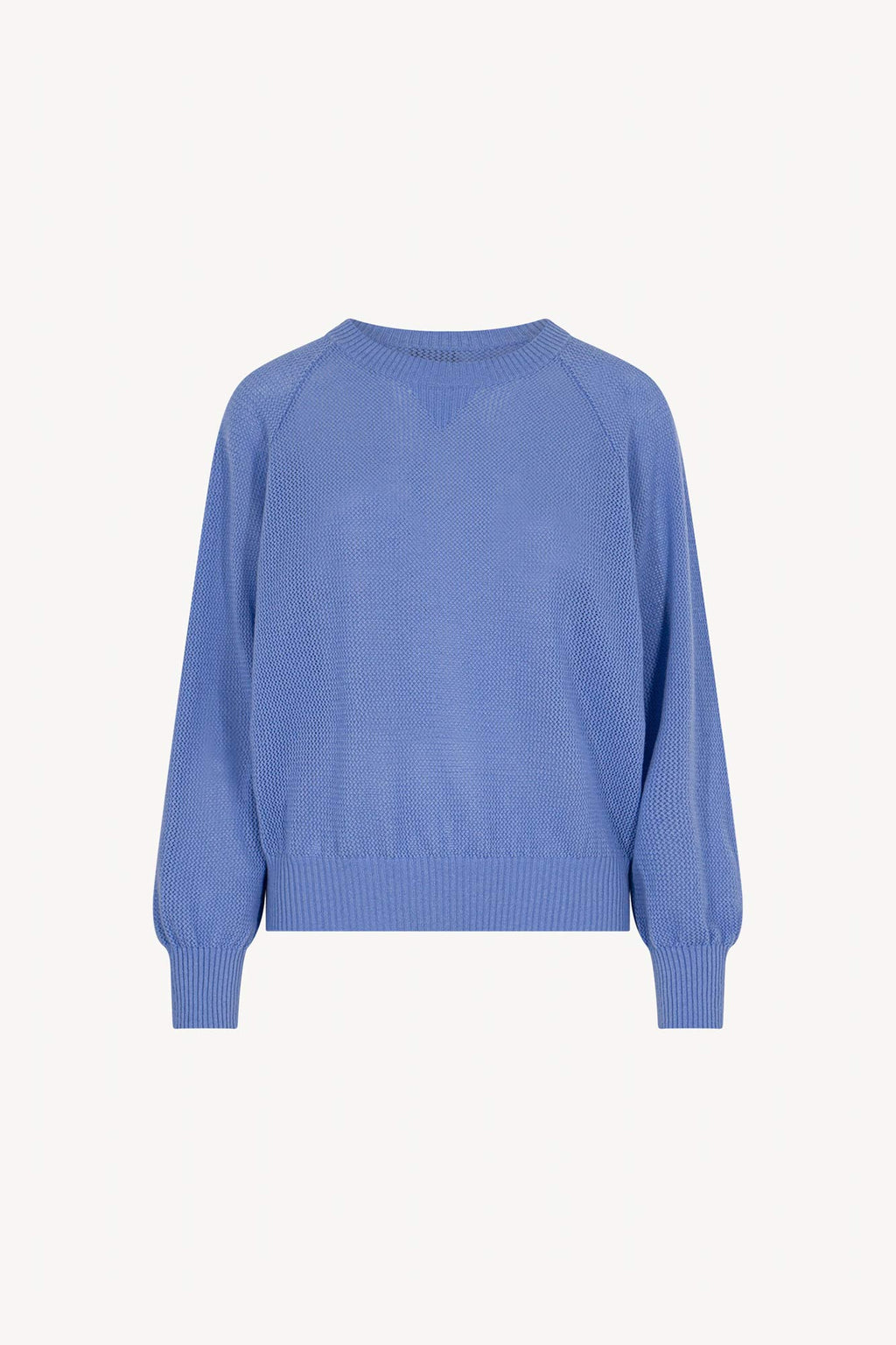Felpa Rete in Puro Cashmere Cielo