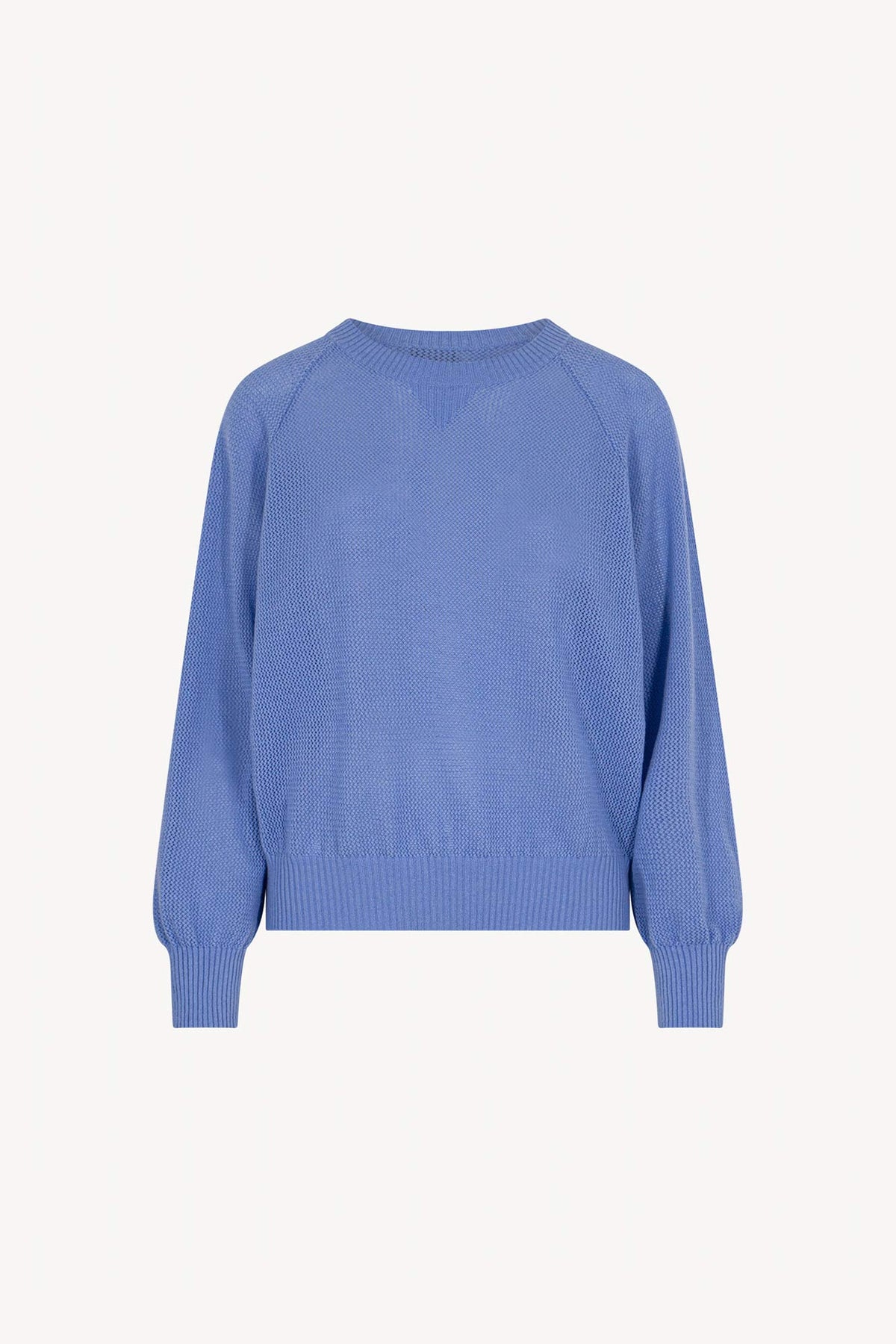 Felpa Rete in Puro Cashmere Cielo