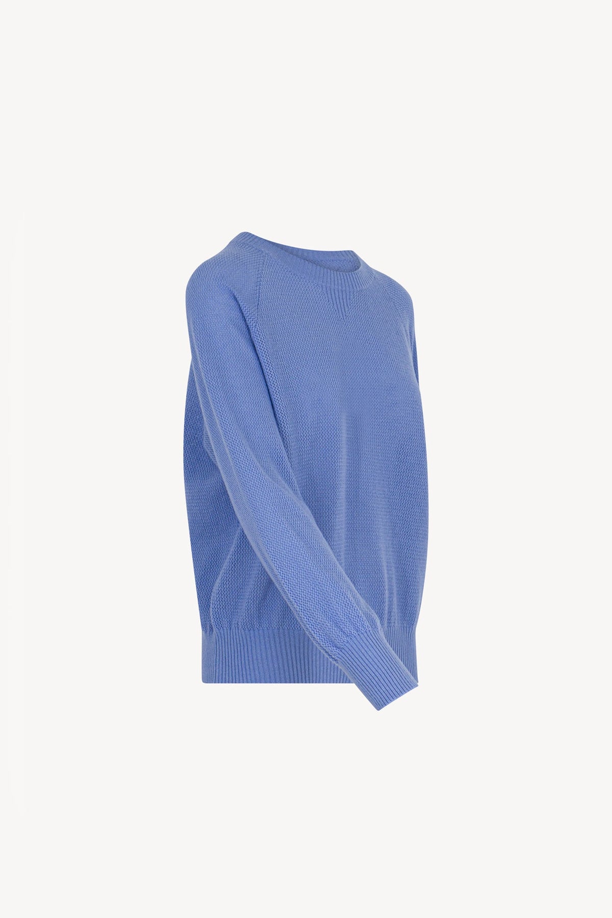 Felpa Rete in Puro Cashmere Cielo