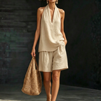CLARA | HALTER COTTON LINEN SET