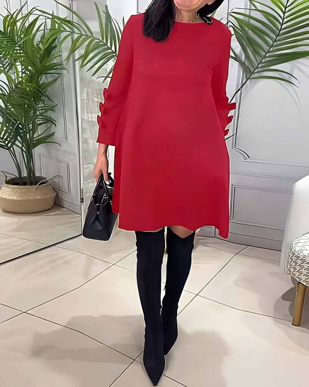Elenora - Abito elegante con maniche lunghe per donne