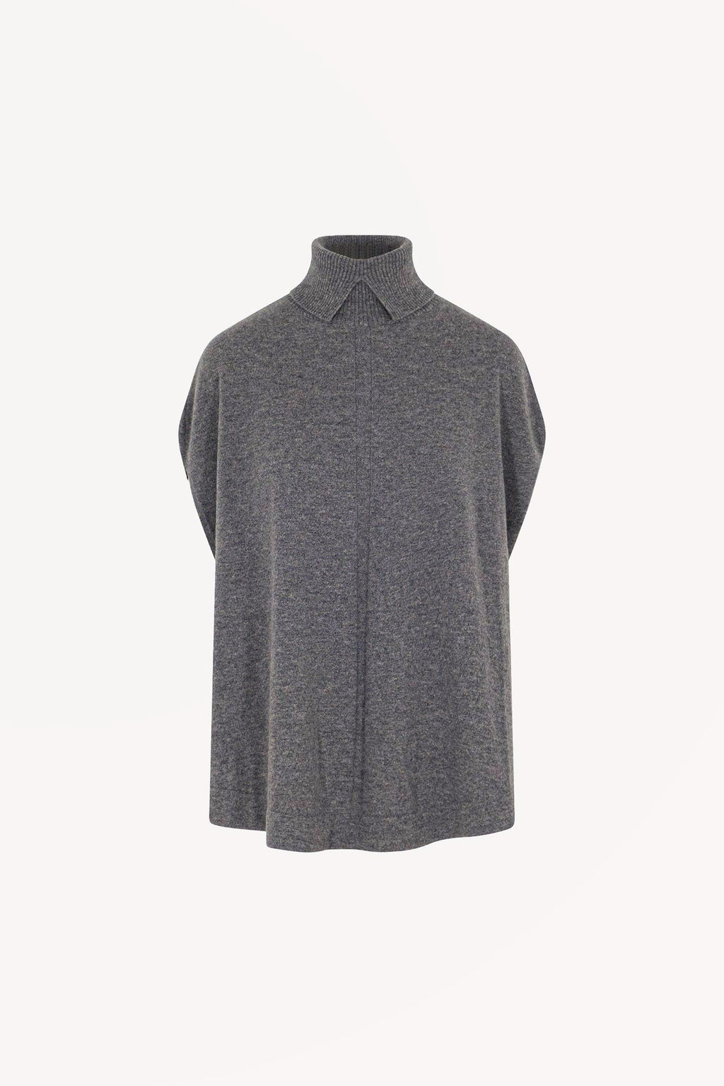 Cappa a Collo Alto con Spacchetto in Puro Cashmere Derby