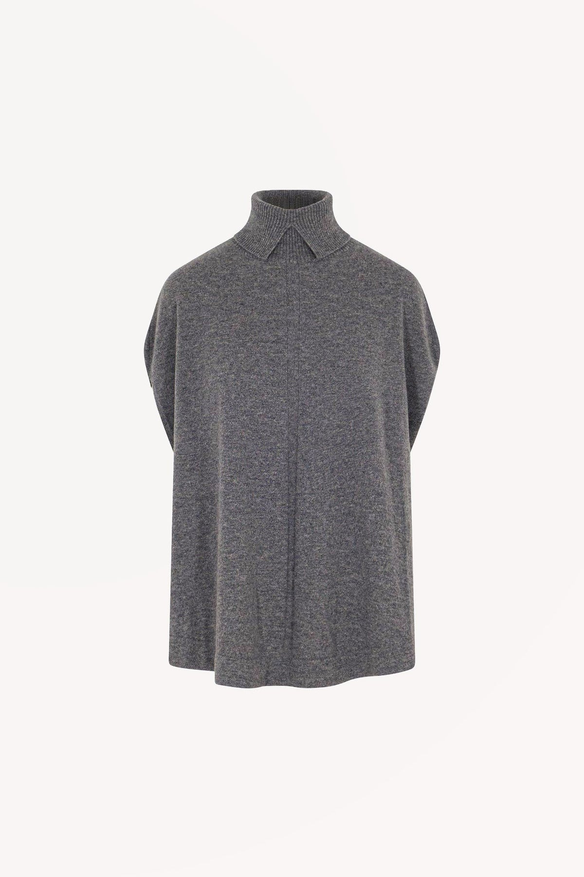 Cappa a Collo Alto con Spacchetto in Puro Cashmere Derby