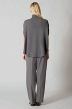 Cappa a Collo Alto con Spacchetto in Puro Cashmere Derby
