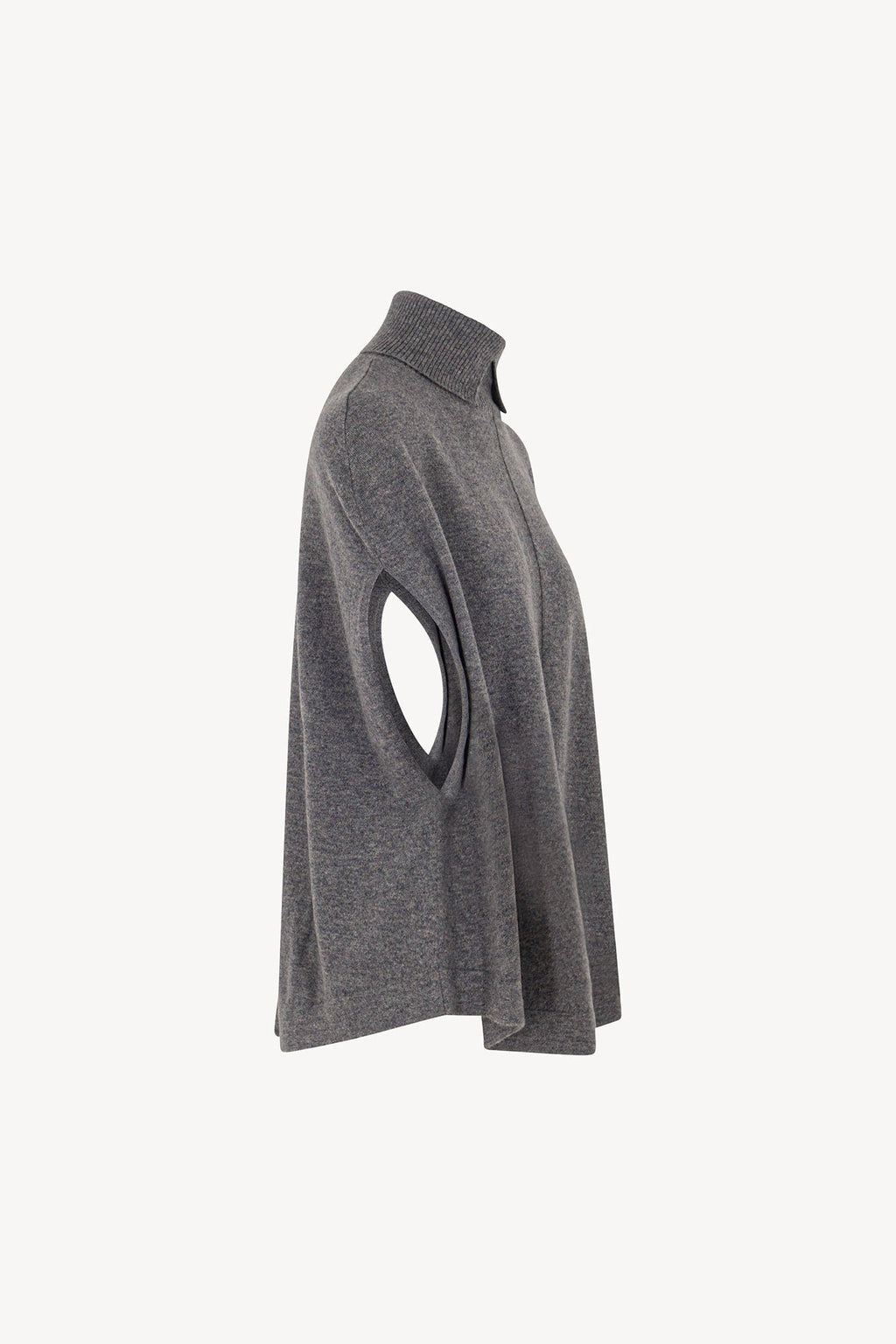 Cappa a Collo Alto con Spacchetto in Puro Cashmere Derby