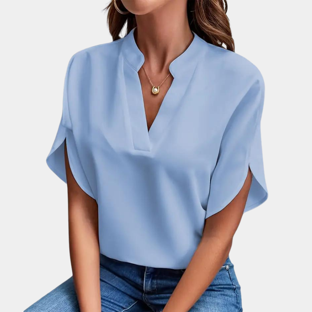 Idril - Elegante Camicetta da Donna con Manica Corta