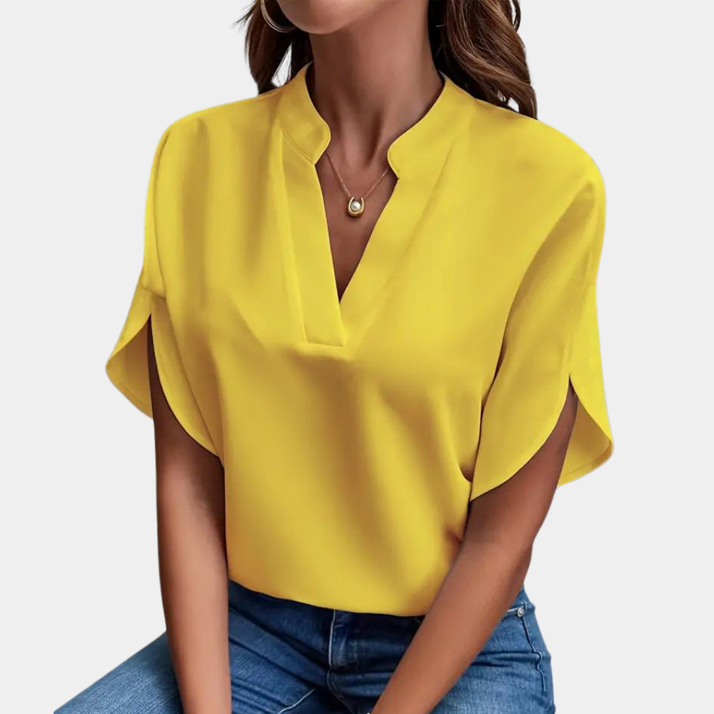 Idril - Elegante Camicetta da Donna con Manica Corta