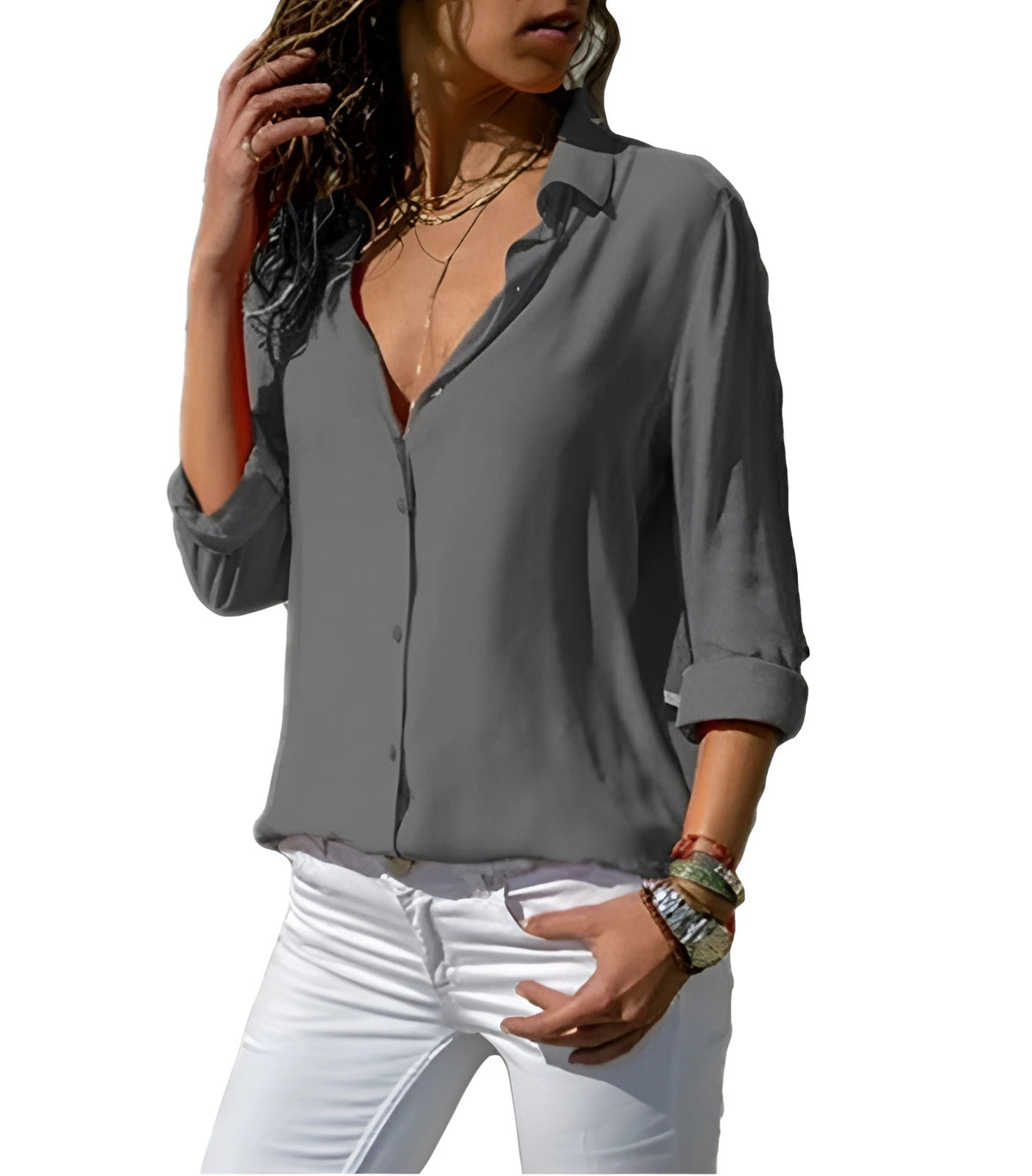 Delilah - Elegante camicia di seta per donne