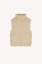 Piumino Smanicato Unisex in Cashmere Avena