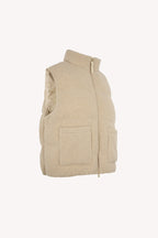 Piumino Smanicato Unisex in Cashmere Avena