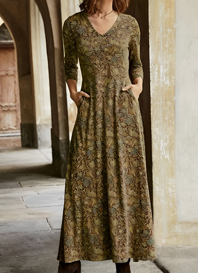 Sophie - Abito vintage a maniche lunghe per donne