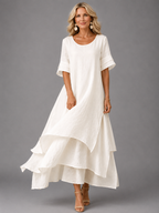 Liora | Abito lungo e morbido con volant