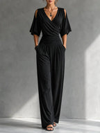 GERIKA | OFF-SHOULDER WIDE-LEG JUMPSUIT