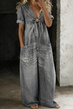 MAYA | V-NECK UTILITY JUMPSUIT