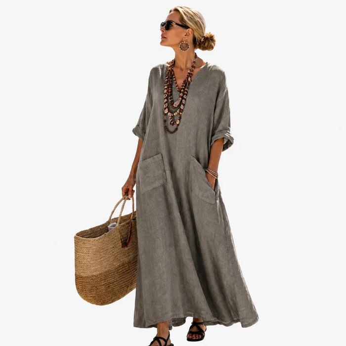 ALAINA | FLOWING CAFTAN MAXI DRESS