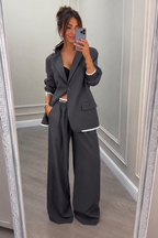 BROOKE | COLORBLOCK BLAZER & WIDE-LEG SET