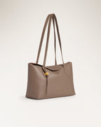 Handbag Grained Warm Taupe