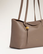 Handbag Grained Warm Taupe