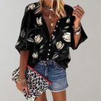 Melian - Blusa con motivo floreale per donne