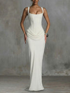 Leonor™ – Abito Maxi Elegante con Scollo Quadrato