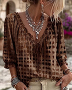 Candice - Fashionable Polka-Dot Blouse