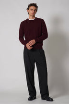 Maglia Girocollo in Puro Cashmere Acero