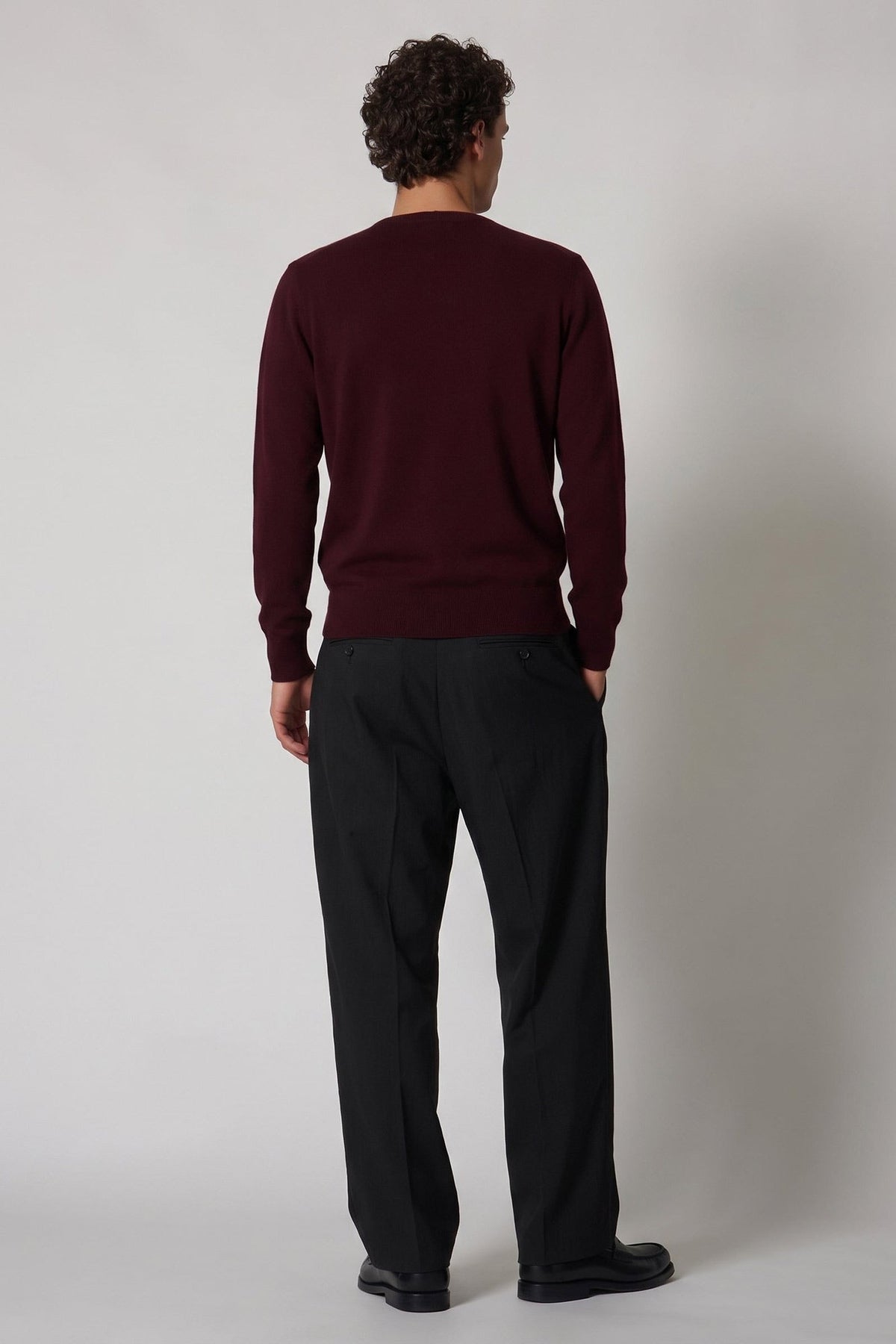 Maglia Girocollo in Puro Cashmere Acero
