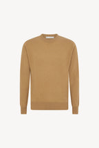 Maglia Girocollo in Puro Cashmere Cammello