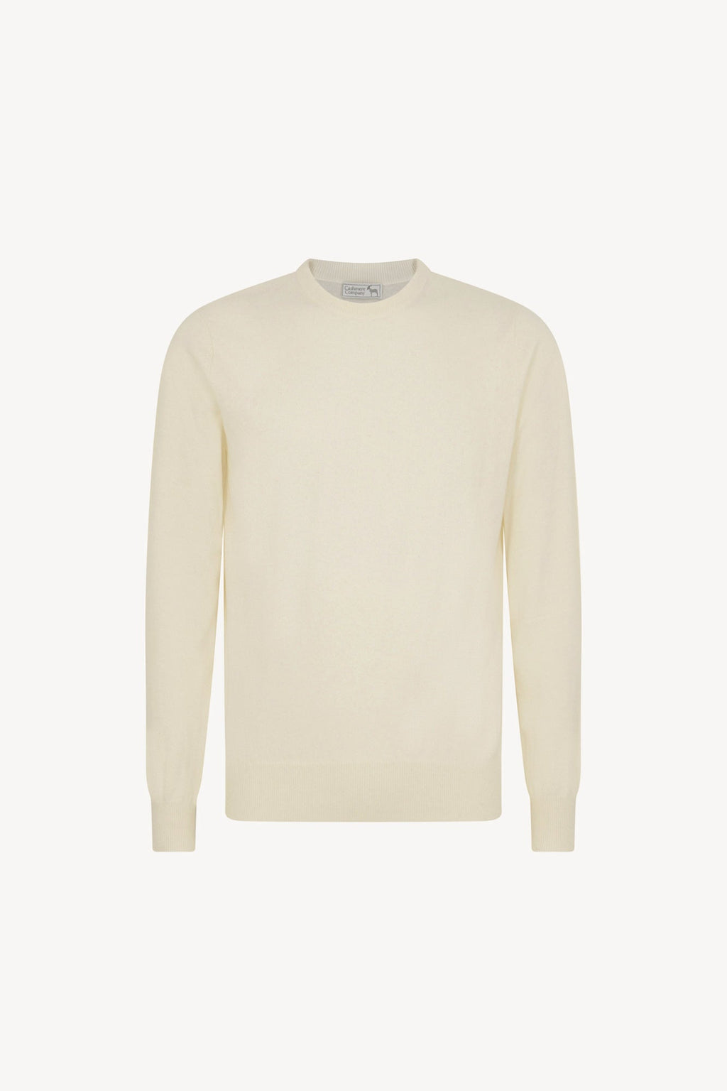 Maglia Girocollo in Puro Cashmere Latte