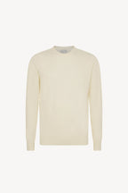 Maglia Girocollo in Puro Cashmere Latte