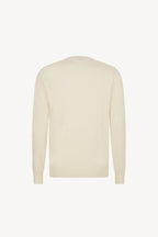 Maglia Girocollo in Puro Cashmere Latte
