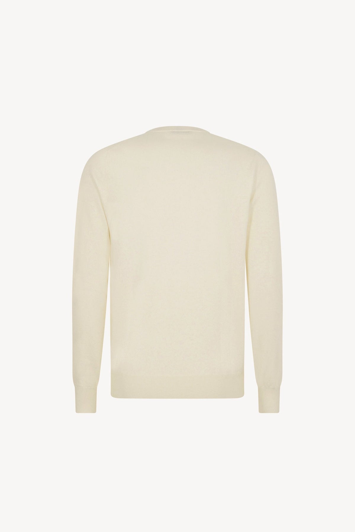 Maglia Girocollo in Puro Cashmere Latte
