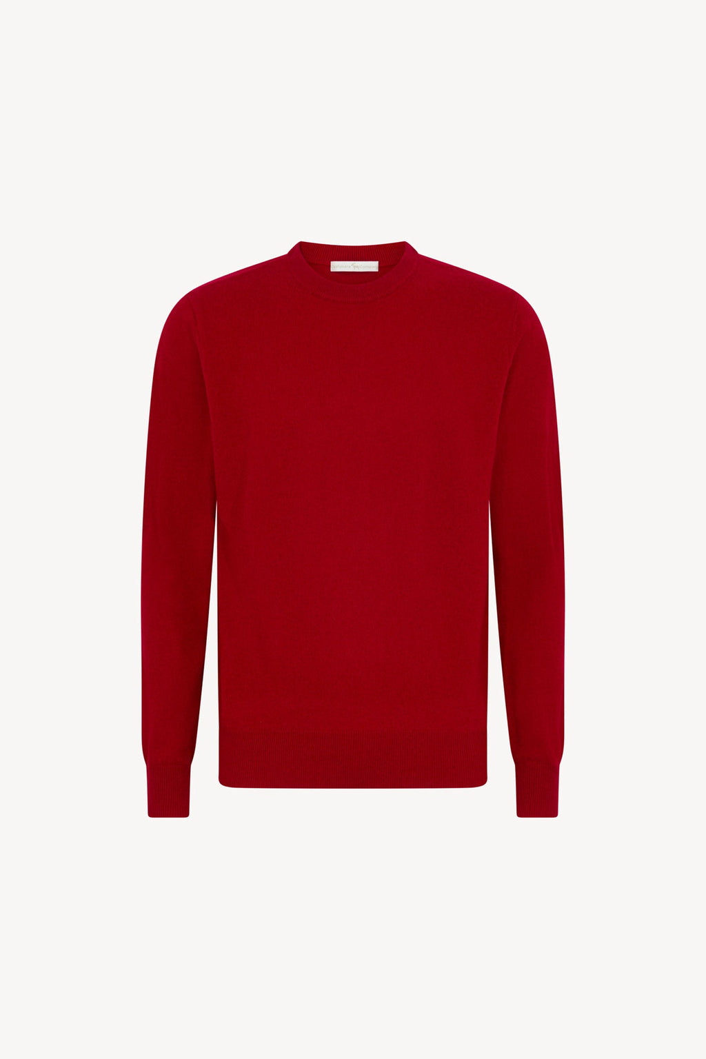 Maglia Girocollo in Puro Cashmere Rubino