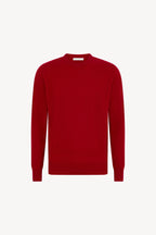 Maglia Girocollo in Puro Cashmere Rubino