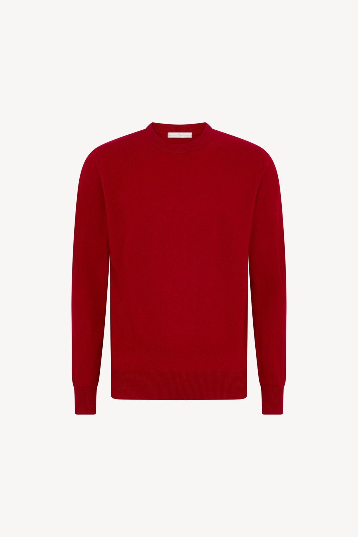 Maglia Girocollo in Puro Cashmere Rubino