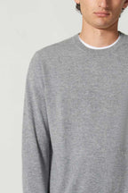 Maglia Girocollo in Puro Cashmere Silver