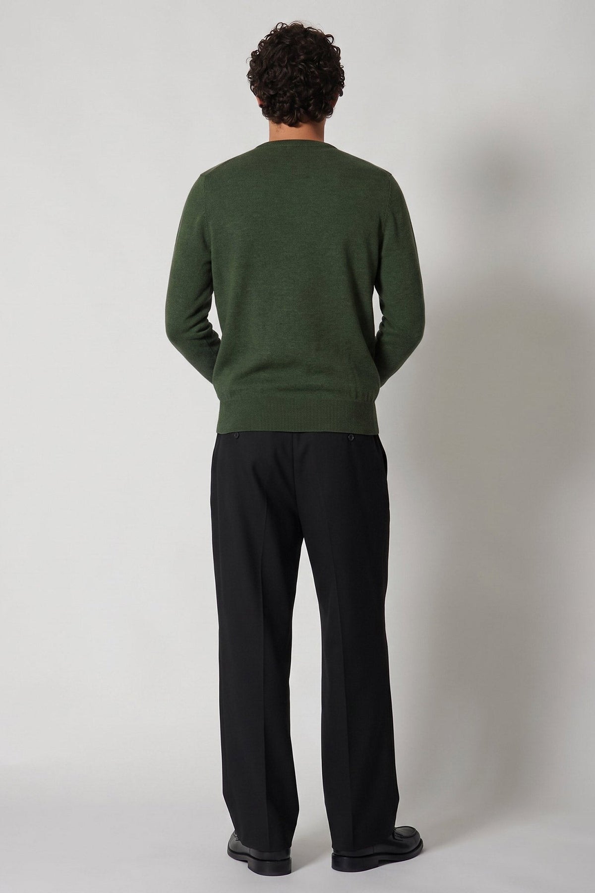 Maglia Scollo a V in Puro Cashmere Loden