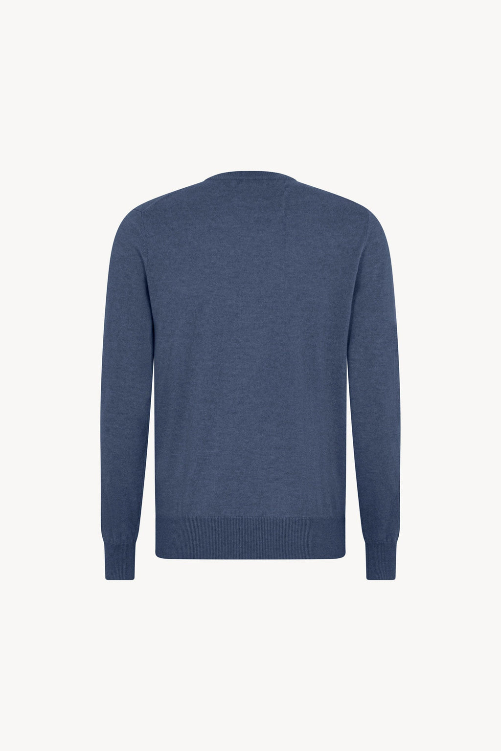 Maglia Scollo a V in Puro Cashmere Denim Scuro
