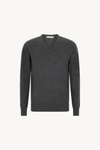 Maglia Scollo a V in Puro Cashmere Flanella