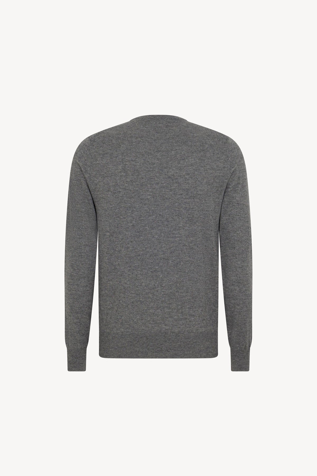 Maglia Scollo a V in Puro Cashmere Silver