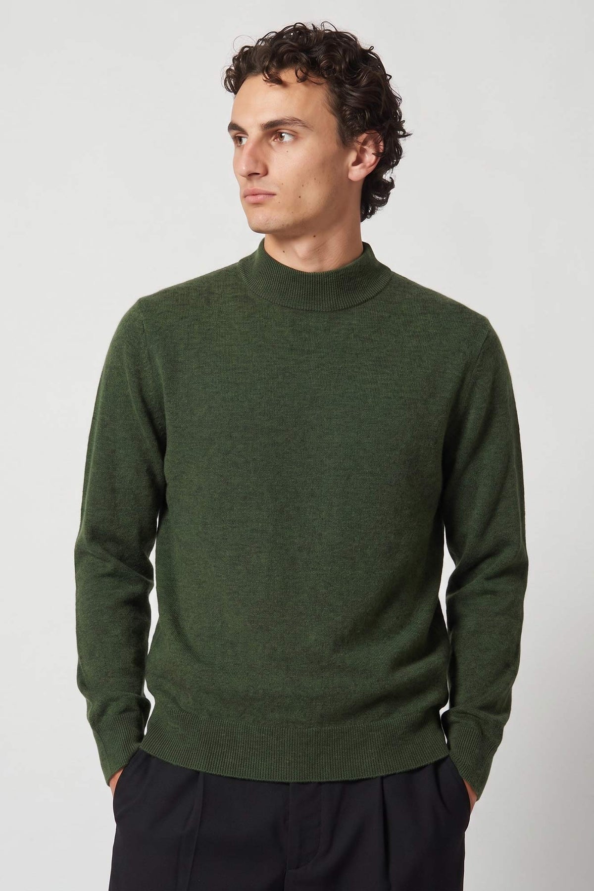 Maglia a Lupetto in Puro Cashmere Loden